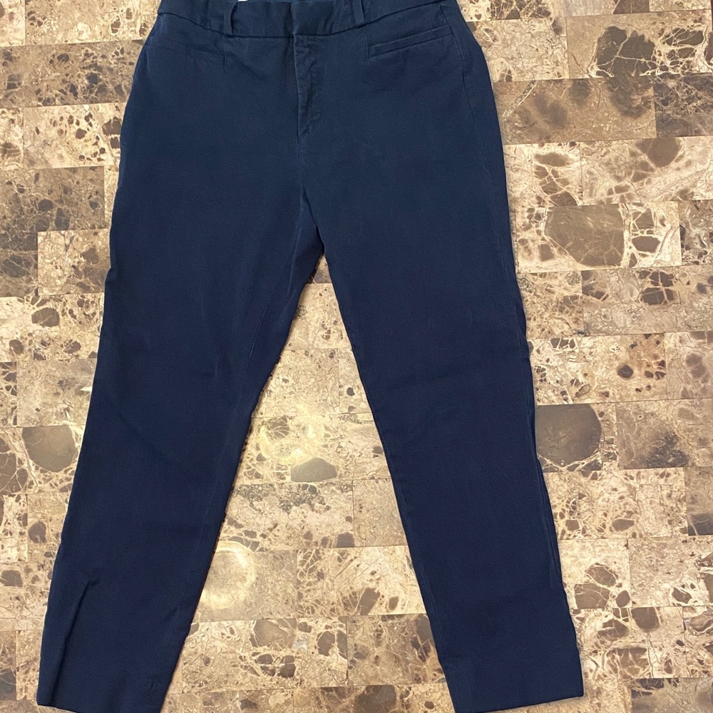 Banana Republic Women's Sloan Navy Cropped Pants